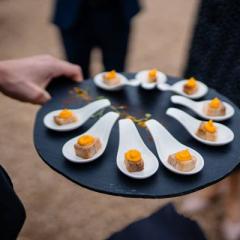 Lillibrooke Manor. Canapés in the Cloisters