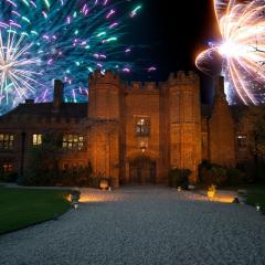 Leez Priory at Night with Fireworks Photo