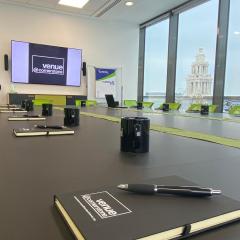 Boardroom with views of Manchester Skyline Photo