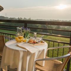 Breakfast on the balcony overlooking golf courses
