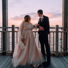Bride and Groom at The Grand Pier Photo